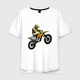 Мужская футболка хлопок Oversize с принтом Suzuki (+спина) в Курске, 100% хлопок | свободный крой, круглый ворот, “спинка” длиннее передней части | bike | moto | motorcycle | sport | suzuki | байк | мото | мотоциклы | спорт | сузуки