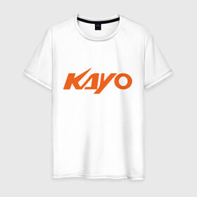 Мужская футболка хлопок с принтом KAYO LOGO (Z) в Курске, 100% хлопок | прямой крой, круглый вырез горловины, длина до линии бедер, слегка спущенное плечо. | kayo | moto | motorcycle | sport | байк | кайо | мото | мотоциклы | спорт