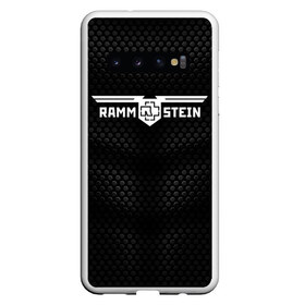 Чехол для Samsung Galaxy S10 с принтом RAMMSTEIN (Z) в Курске, Силикон | Область печати: задняя сторона чехла, без боковых панелей | Тематика изображения на принте: rammstein | till lindemann | готик метал | индастриал метал | пауль ландерс | рамштайн | рихард круспе | тилль линдеманн | хард рок