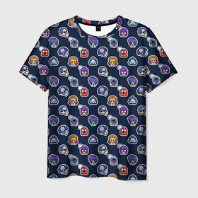 Мужская футболка 3D с принтом EMOJI Brawl Stars MONOGRAM в Курске, 100% полиэфир | прямой крой, круглый вырез горловины, длина до линии бедер | Тематика изображения на принте: brawl stars | emoji | fashion | game | hip hop | мода | уличная мода | хип хоп | эмоджи