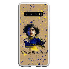 Чехол для Samsung Galaxy S10 с принтом Diego Maradona в Курске, Силикон | Область печати: задняя сторона чехла, без боковых панелей | Тематика изображения на принте: cup | diego maradona | diego maradona letterin | diego maradona print | football | footballer | great footballer | number 10 | великий футболист | диего марадона | кубок | надпись диего марадона | номер 10 | принт диего марадона | футбол 