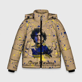 Зимняя куртка для мальчиков 3D с принтом Diego Maradona в Курске, ткань верха — 100% полиэстер; подклад — 100% полиэстер, утеплитель — 100% полиэстер | длина ниже бедра, удлиненная спинка, воротник стойка и отстегивающийся капюшон. Есть боковые карманы с листочкой на кнопках, утяжки по низу изделия и внутренний карман на молнии. 

Предусмотрены светоотражающий принт на спинке, радужный светоотражающий элемент на пуллере молнии и на резинке для утяжки | cup | diego maradona | diego maradona letterin | diego maradona print | football | footballer | great footballer | number 10 | великий футболист | диего марадона | кубок | надпись диего марадона | номер 10 | принт диего марадона | футбол 