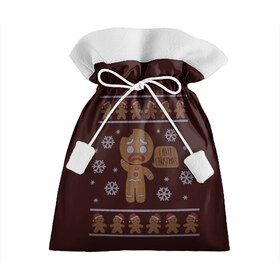 Подарочный 3D мешок с принтом I Hate Christmas в Курске, 100% полиэстер | Размер: 29*39 см | Тематика изображения на принте: 