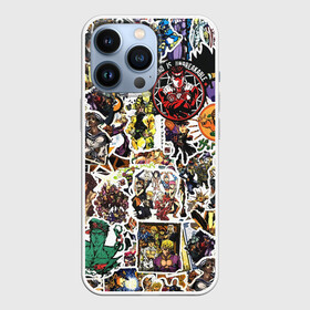 Чехол для iPhone 13 Pro с принтом JoJo’s Sticker Bombing в Курске,  |  | anime | jojo’s bizarre adventure | sticker bombing | аниме | джо джо | жо жо | манга | мультфильм | невероятные приключения джоджо | персонаж | стикер бомбинг