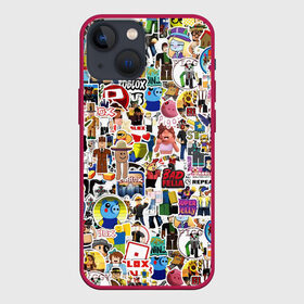 Чехол для iPhone 13 mini с принтом Roblox | Роблокс в Курске,  |  | game | piggy | roblox | sticker bombing | игра | пигги | роблокс | стикер бомбинг
