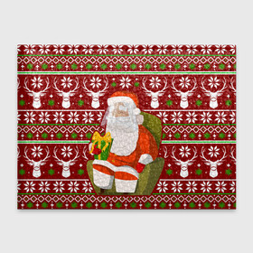 Обложка для студенческого билета с принтом Санта с защитным экраном в Курске, натуральная кожа | Размер: 11*8 см; Печать на всей внешней стороне | deer | happy new year | new year | santa | защитный экран | корона | коронавирус | новогодний свитер | новый год | санта | санта клаус | свитер | свитер с маской | свитер с оленями