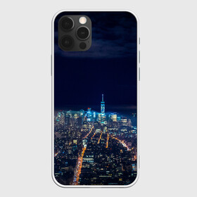 Чехол для iPhone 12 Pro с принтом Ночной город в Курске, силикон | область печати: задняя сторона чехла, без боковых панелей | city | new york city | город | ночь | нью йорк