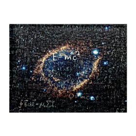 Обложка для студенческого билета с принтом Формула Вселенной в Курске, натуральная кожа | Размер: 11*8 см; Печать на всей внешней стороне | альберт эйнштейн | астрономия | звезды | космос | наука | небо | созвездия | теория большого взрыва | формулы | эйнштейн