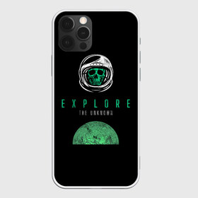 Чехол для iPhone 12 Pro Max с принтом Explore The Unknown в Курске, Силикон |  | scifi | исследуй | космонавт | космос | неизвестность | ужасы | фантастика | хоррор | череп
