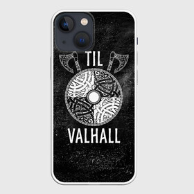 Чехол для iPhone 13 mini с принтом Till Valhall в Курске,  |  | Тематика изображения на принте: вальхалла | викинг | символ | скандинавия | топор | щит | язычество