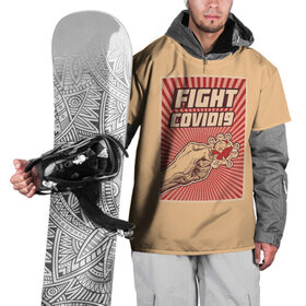 Накидка на куртку 3D с принтом FIght Covid19 в Курске, 100% полиэстер |  | Тематика изображения на принте: борьба | ковид | коронавирус | самоизоляция