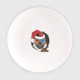Тарелка с принтом Christmas Dog в Курске, фарфор | диаметр - 210 мм
диаметр для нанесения принта - 120 мм | art | christmas | dog | new year | santa hat | арт | новый год | очки | пес | рождество | собака | шапка санты