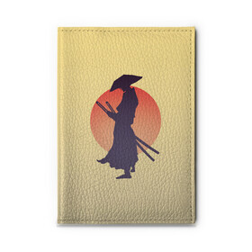 Обложка для автодокументов с принтом Ронин в Курске, натуральная кожа |  размер 19,9*13 см; внутри 4 больших “конверта” для документов и один маленький отдел — туда идеально встанут права | Тематика изображения на принте: bushido | japan | japanes | katana | ronin | samurai | sword | бусидо | воин | восходящее солнце | катана | кимоно | меч | мечник | рассвет | ронин | самурай | самурайский | силуэт | силуэт воина | солнце | якудза | японец