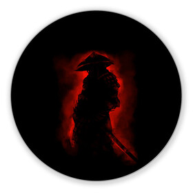 Коврик для мышки круглый с принтом Samurai в Курске, резина и полиэстер | круглая форма, изображение наносится на всю лицевую часть | 2077 | art | blood | cyber | cyberpunk | dead | death | demon | japan | mask | ninja | oni | samurai | shadow | shogun | tokyo | warior | арт | воин | война | демон | катана | кибер | киберпанк | кровь | маска | мертвый | ниндзя | путь | самурай
