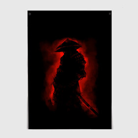 Постер с принтом Samurai в Курске, 100% бумага
 | бумага, плотность 150 мг. Матовая, но за счет высокого коэффициента гладкости имеет небольшой блеск и дает на свету блики, но в отличии от глянцевой бумаги не покрыта лаком | 2077 | art | blood | cyber | cyberpunk | dead | death | demon | japan | mask | ninja | oni | samurai | shadow | shogun | tokyo | warior | арт | воин | война | демон | катана | кибер | киберпанк | кровь | маска | мертвый | ниндзя | путь | самурай