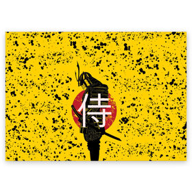 Поздравительная открытка с принтом ? (Самурай) в Курске, 100% бумага | плотность бумаги 280 г/м2, матовая, на обратной стороне линовка и место для марки
 | katana | no heaven for samurai | red sun | samurai | samurai lettering | samurai print | samurai sweats | samurai t shirt | sun | катана | красное солнце | надпись самурай | нет рая для самурая | принт самурай | самурай | солнце | толстовка самурай | футб