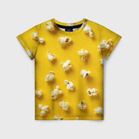 Детская футболка 3D с принтом Попкорн в Курске, 100% гипоаллергенный полиэфир | прямой крой, круглый вырез горловины, длина до линии бедер, чуть спущенное плечо, ткань немного тянется | popcorn | воздушная | еда | кино | кинотеатр | кукуруза | кушать | попкорн | сладкий | соленый | сырный | хрустящий