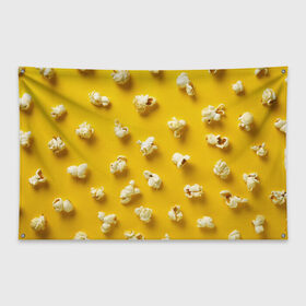 Флаг-баннер с принтом Попкорн в Курске, 100% полиэстер | размер 67 х 109 см, плотность ткани — 95 г/м2; по краям флага есть четыре люверса для крепления | popcorn | воздушная | еда | кино | кинотеатр | кукуруза | кушать | попкорн | сладкий | соленый | сырный | хрустящий