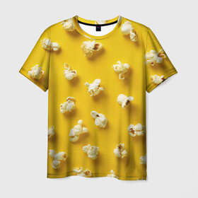 Мужская футболка 3D с принтом Попкорн в Курске, 100% полиэфир | прямой крой, круглый вырез горловины, длина до линии бедер | popcorn | воздушная | еда | кино | кинотеатр | кукуруза | кушать | попкорн | сладкий | соленый | сырный | хрустящий