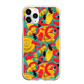 Чехол для iPhone 11 Pro матовый с принтом Круглые 3д фигуры в Курске, Силикон |  | 3д | диски | круги | модный | паттерн | символы | узор | фигуры | цвет | шахматы | яркий