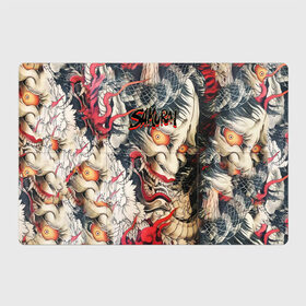 Магнитный плакат 3Х2 с принтом Самурай в Курске, Полимерный материал с магнитным слоем | 6 деталей размером 9*9 см | буси | воины рыцари | драконы | сабурау | самурай | якудза