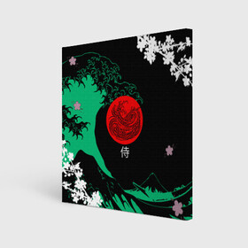 Холст квадратный с принтом Japanese style в Курске, 100% ПВХ |  | Тематика изображения на принте: ninja | samurai | больгая волна | дракон | иероглиф | ниндзя | природа | самурай | япония | японское искусство