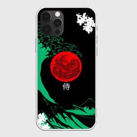Чехол для iPhone 12 Pro с принтом Japanese style в Курске, силикон | область печати: задняя сторона чехла, без боковых панелей | ninja | samurai | больгая волна | дракон | иероглиф | ниндзя | природа | самурай | япония | японское искусство