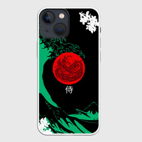 Чехол для iPhone 13 mini с принтом Japanese style в Курске,  |  | ninja | samurai | больгая волна | дракон | иероглиф | ниндзя | природа | самурай | япония | японское искусство