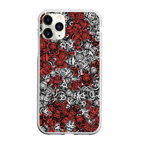 Чехол для iPhone 11 Pro матовый с принтом Красные и Белые самураи в Курске, Силикон |  | bushido | samurai | белый | бусидо | воин | демон | красный | маска | паттерн | самурай | сёгун | япония