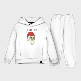 Детский костюм хлопок Oversize с принтом ho ho ho в Курске,  |  | Тематика изображения на принте: 2021 | covid | дед мороз  в маске | ковид | новогодний прикол | новый год | санта