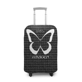 Чехол для чемодана 3D с принтом butterfly в Курске, 86% полиэфир, 14% спандекс | двустороннее нанесение принта, прорези для ручек и колес | аниме | бабочка | иероглифы