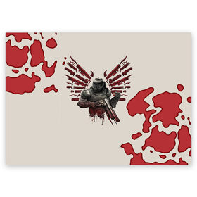 Поздравительная открытка с принтом Doom в Курске, 100% бумага | плотность бумаги 280 г/м2, матовая, на обратной стороне линовка и место для марки
 | doom | doom eternal | fps | game | games | hell | shooter | shotgun | ад | дробовик | дум | думгай | игра | игры