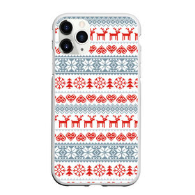 Чехол для iPhone 11 Pro матовый с принтом Новогодний пиксельный узор в Курске, Силикон |  | christmas | deer | hearts | new year | pattern | pixels | snowflakes | trees | елки | новый год | олени | пиксели | рождество | сердечки | снежинки | узор