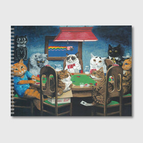 Альбом для рисования с принтом Коты играют в покер в Курске, 100% бумага
 | матовая бумага, плотность 200 мг. | Тематика изображения на принте: a friend in need | art | artist | bets | cards | cats | chips | cookie | gambling | games | memes | nyan cat | picture | poker | rainbow | азартные игры | друг познается в беде | искусство | картина | карты | котики | коты | котэ | мемы | нян кэт | печень