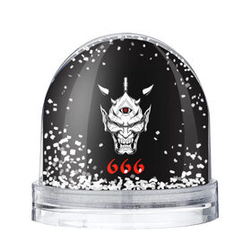 Снежный шар с принтом 666 в Курске, Пластик | Изображение внутри шара печатается на глянцевой фотобумаге с двух сторон | 666 | creep | scream | warrior | астрал | восставший из ада | демон | монстр | призрак | принт 666 | страшилки | хоррор | хоррор футболки | хэллоуин