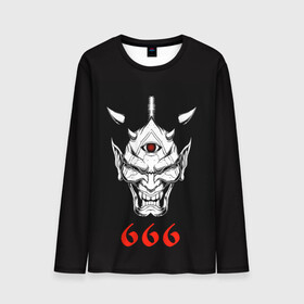 Мужской лонгслив 3D с принтом 666 в Курске, 100% полиэстер | длинные рукава, круглый вырез горловины, полуприлегающий силуэт | Тематика изображения на принте: 666 | creep | scream | warrior | астрал | восставший из ада | демон | монстр | призрак | принт 666 | страшилки | хоррор | хоррор футболки | хэллоуин