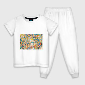 Детская пижама хлопок с принтом Гимнастка Художественная в Курске, 100% хлопок |  брюки и футболка прямого кроя, без карманов, на брюках мягкая резинка на поясе и по низу штанин
 | 