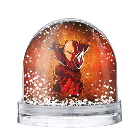 Снежный шар с принтом Ванпанчмен в Курске, Пластик | Изображение внутри шара печатается на глянцевой фотобумаге с двух сторон | hero | one punch man | saitama | ванпанчмен | герой | сайтама