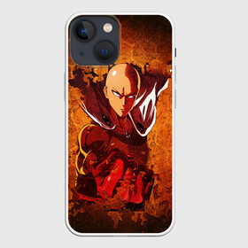 Чехол для iPhone 13 mini с принтом Огненный ВАНПАНЧМЕН в Курске,  |  | hero | one punch man | saitama | ванпанчмен | герой | сайтама