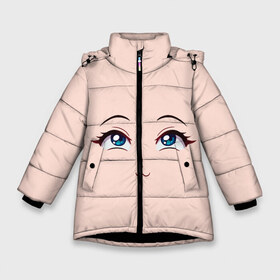 Зимняя куртка для девочек 3D с принтом Happy anime face в Курске, ткань верха — 100% полиэстер; подклад — 100% полиэстер, утеплитель — 100% полиэстер. | длина ниже бедра, удлиненная спинка, воротник стойка и отстегивающийся капюшон. Есть боковые карманы с листочкой на кнопках, утяжки по низу изделия и внутренний карман на молнии. 

Предусмотрены светоотражающий принт на спинке, радужный светоотражающий элемент на пуллере молнии и на резинке для утяжки. | angry | anime | art | big | eyes | face | girl | kawaii | manga | style | аниме | арт | глаза | девушка | кавай | лицо | манга