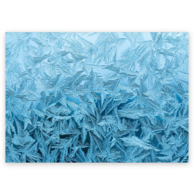 Поздравительная открытка с принтом Иней в Курске, 100% бумага | плотность бумаги 280 г/м2, матовая, на обратной стороне линовка и место для марки
 | абстрактные | абстрактный | абстракция | зима | зимние | зимний | изморозь | иней | лёд | льды | мороз | новый год | холод