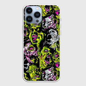 Чехол для iPhone 13 Pro Max с принтом ЗОМБИ в Курске,  |  | Тематика изображения на принте: 666 | alien | bloody | creep | evil dead | scream | ведьма | восставший из ада | герои ужаса | демон | звонок | зловещие мертвецы.