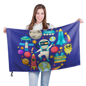 Флаг 3D с принтом Pornhub space в Курске, 100% полиэстер | плотность ткани — 95 г/м2, размер — 67 х 109 см. Принт наносится с одной стороны | astronaut | comet | cosmos | moon | planet | rocet | space | star | звезда | космонавт | космос | планета | ракета