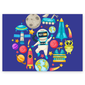 Поздравительная открытка с принтом Pornhub space в Курске, 100% бумага | плотность бумаги 280 г/м2, матовая, на обратной стороне линовка и место для марки
 | astronaut | comet | cosmos | moon | planet | rocet | space | star | звезда | космонавт | космос | планета | ракета