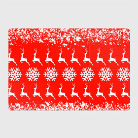 Магнитный плакат 3Х2 с принтом New Year в Курске, Полимерный материал с магнитным слоем | 6 деталей размером 9*9 см | christmas toys | deer | new year | red | snow | snowflakes | tree | елка | красный | новогодние игрушки | новый год | олени | свитер с оленями | снег | снежинки | футболка с оленями