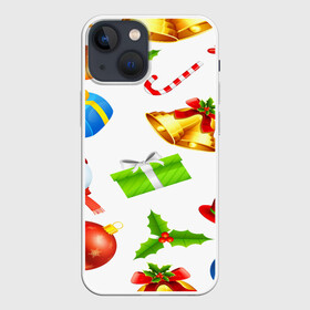 Чехол для iPhone 13 mini с принтом Новый год в Курске,  |  | 2020 | background | holiday | new year | rat | гирлянда | елка | елочки | зима | новый год | праздник | рождество | синий | снег | снежинки | текстура | фон