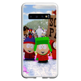 Чехол для Samsung Galaxy S10 с принтом Южный Парк / South Park . в Курске, Силикон | Область печати: задняя сторона чехла, без боковых панелей | south park | ubisoft | woodland critter christmas | кенни | мультсериал | стэн | южный парк