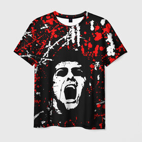 Мужская футболка 3D с принтом ХОРРОР в Курске, 100% полиэфир | прямой крой, круглый вырез горловины, длина до линии бедер | 666 | alien | bloody | creep | evil dead | scream | ведьма | восставший из ада | герои ужаса | демон | звонок | зловещие мертвецы.
