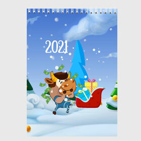 Скетчбук с принтом Новый год 2021 в Курске, 100% бумага
 | 48 листов, плотность листов — 100 г/м2, плотность картонной обложки — 250 г/м2. Листы скреплены сверху удобной пружинной спиралью | 2021 | 7 января | bull | newyear | santa | бык | быки | бычок | год быка | дед мороз | корова | новогодние каникулы | новогодние праздники | новый 2021 | новый год | новый год 2021 | рождество | сани | санта | санта клаус