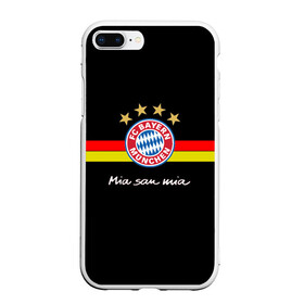 Чехол для iPhone 7Plus/8 Plus матовый с принтом Бавария в Курске, Силикон | Область печати: задняя сторона чехла, без боковых панелей | bayern mnchen | mia san mia | бавария | германия | красная машина | мы это мы | мюнхен | футбол